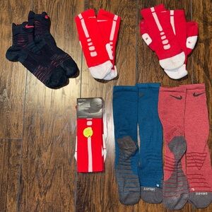 Nike Men's Athletic Socks - Black, Red, Blue